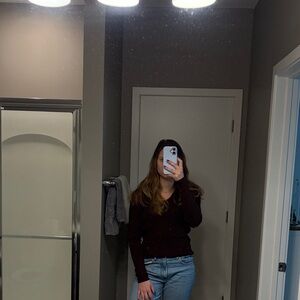 a new day Chocolate Brown Ribbed Sweater